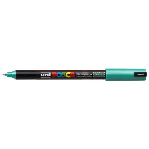 Posca PC-1MR - Ултра тънък перманентен маркер - Зелен Металик - 0,7 mm