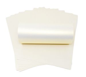 Двустранна перлена хартия - White Gold