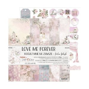Комплект дизайнерска хартия - LOVE ME FOREVER - 6 листа