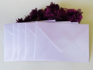 Комплект перлени пликове - Нежно лилаво - 5 бр. - размер С6