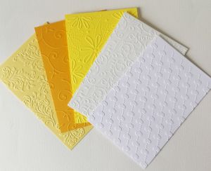 Заготовки за картички - Микс жълто - 5 бр.