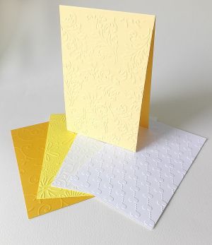 Заготовки за картички - Микс жълто - 5 бр.