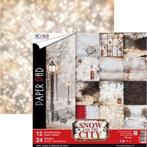 Комплект дизайнерска хартия - SNOW AND THE CITY - 12 листа