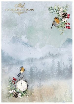 Комплект дизайнерска хартия - Wonderful Christmas Time - 5 листа