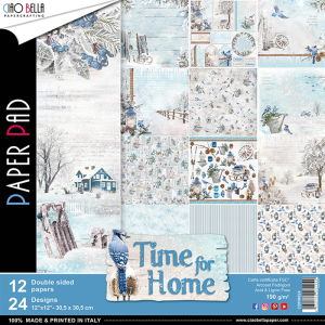 Комплект дизайнерска хартия - TIME FOR HOME - 12 листа