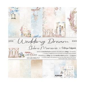 Комплект дизайнерска хартия - WEDDING DREAM - 6 листа
