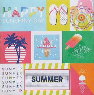 Комплект дизайнерска хартия - Summer Vibes - 12  листа