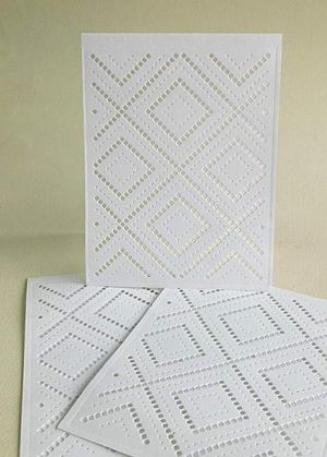Заготовки за картички - Бяло изрязани  - 3 бр.