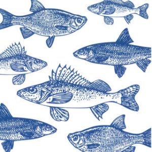 Салфетка Graphic Fishes marine 1331203