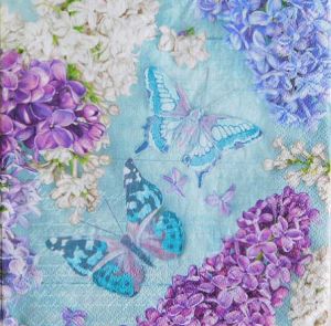 СалфеткаLilac Collage with Butterflies