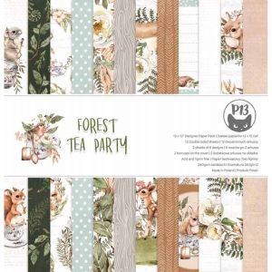 Дизайнерска хартия - Forest tea party - 12 листа
