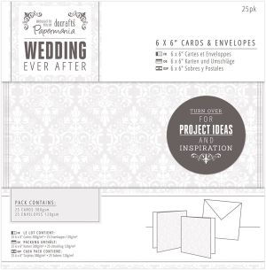 Комплект луксозни покани с пликове - Wedding damask - 25 бр.