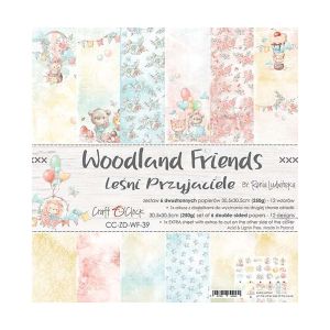 Комплект дизайнерска хартия - WOODLAND FRIENDS - 6 листа