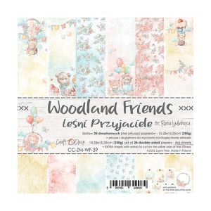 Комплект дизайнерска хартия - WOODLAND FRIENDS -24 листа