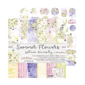 Комплект дизайнерска хартия - SUMMER FLOWERS - 6 листа