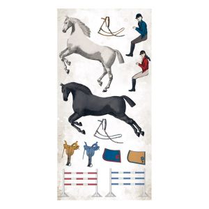 Комплект дизайнерска хартия - HORSES - 10 двустранни листа