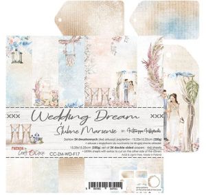 Комплект дизайнерска хартия - WEDDING DREAM - 24 листа