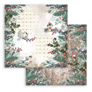 Комплект дизайнерска хартия - Romantic Christmas - 10 двустранни листа