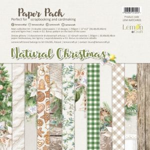 Комплект дизайнерска хартия - NATURAL CHRISTMAS  - 6 листа
