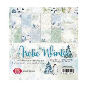 Комплект дизайнерска хартия - ARCTIC WINTER - 12 листа