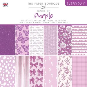 Комплект дизайнерска хартия - Shades Of - Purple - 36 листа