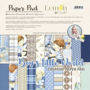Комплект дизайнерска хартия - BOY'S LITTLE WORLD / NEW - 10 листа