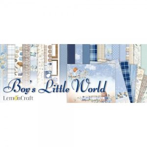 Комплект дизайнерска хартия - BOY'S LITTLE WORLD / NEW - 10 листа