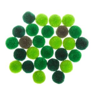 Кашмирени Пухчета (Помпони) 20 mm : 60 броя : Микс Зелени
