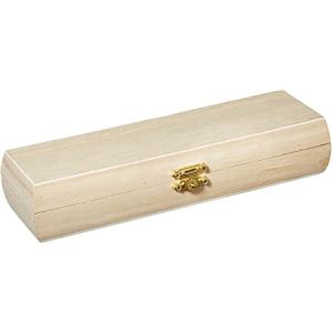 Дървена кутия с метална закопчалка - 21,00 х 6,00 х 4,50 см