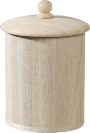 Дървена кутия с капак- Цилиндрична - 8,50 х 6,50 см