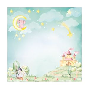 Комплект дизайнерска хартия - MY CUTE BABY ELEPHANT GIRL - 10 двустранни листа