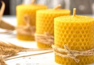 Комплект за свещи - Пчелен восък на листи и фитили