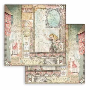 Комплект дизайнерска хартия - Alice Through The Looking Glass - 10 двустранни листа