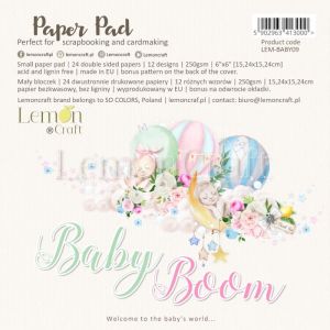 Комплект дизайнерска хартия - BABY BOOM - 24 листа