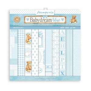 Комплект дизайнерска хартия - Baby Dream Blue - 10 двустранни листа