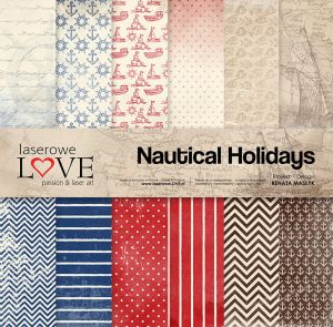 Комплект дизайнерска хартия - Nautical Holidays - 6 листа