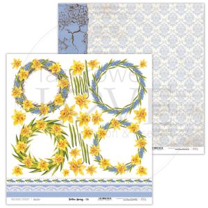 Комплект дизайнерска хартия - Yellow Spring -  6 листа