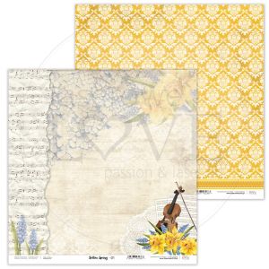 Комплект дизайнерска хартия - Yellow Spring -  6 листа