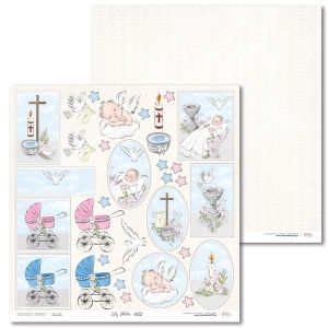 Комплект дизайнерска хартия - Lily Flower EXTRA - 6 листа