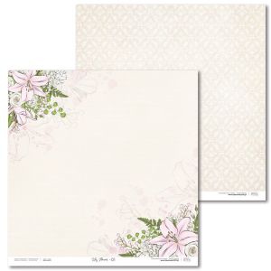 Комплект дизайнерска хартия - Lily Flower - 6 листа