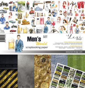 Комплект дизайнерска хартия - Men’s World - 5 листа