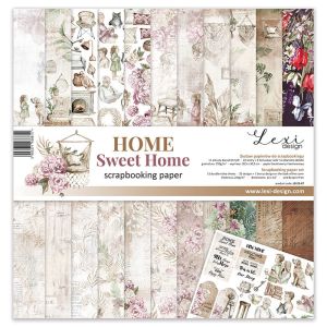 Комплект дизайнерска хартия - Home sweet Home - 11 листа