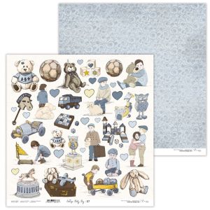 Комплект дизайнерска хартия - Vintage Baby Boy - 11 листа