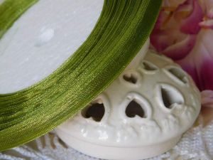 Панделка Органза - Маслина зелено - 45 м. - 0.60 см