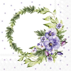 Пакет Салфетки Pansy wreath lilac 962789