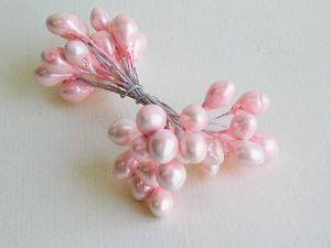 Тичинки - Розова Перла на декоративна тел Големи - 20 бр
