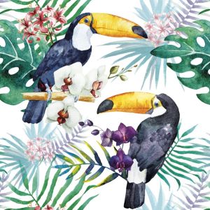 Салфетка Toucans with Jungle Plants 028901