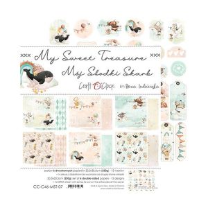 Комплект дизайнерска хартия - MY SWEET TREASURE - 6 листа