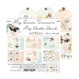 Комплект дизайнерска хартия - MY SWEET TREASURE - 24 листа