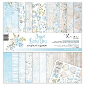 Комплект дизайнерска хартия - Sweet baby boy - 11 листа
